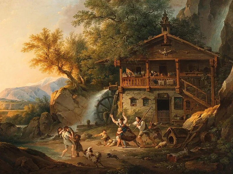 1777-Johann Josef Schindler - La donna salvata al mulino